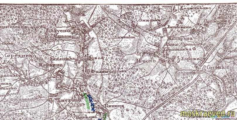 1911 Карта Шуберта юга Московской губ.