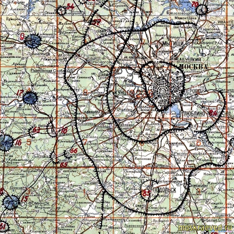 1942 Строительство московской зоны обороны