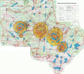 Карта аномалий Подмосковья