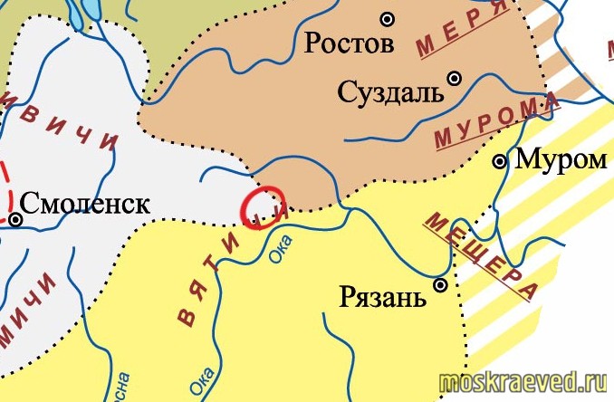 Древнерусские княжества и территория ТиНАО